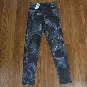 Abercrombie & Fitch Girls Purple Marble Leggings Size 9/10 NWT Y2k Sporty Casual